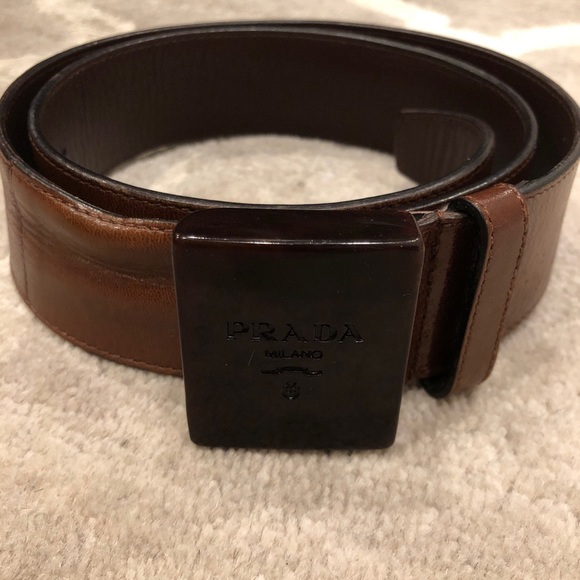 Prada Brown Leather Belt main image 4